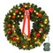 Kitcheniva Pre-Lit 24" Christmas Wreath With 50 LED Lights Bows Wall Decor